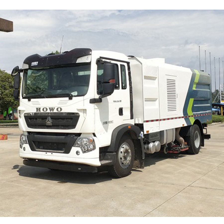 HOWO 10m3 road dust suction truck