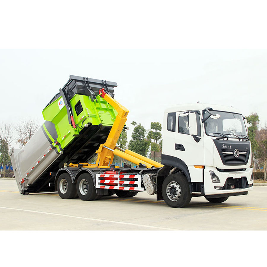 Dongfeng 6x4 Hook Lift Garbage Truck