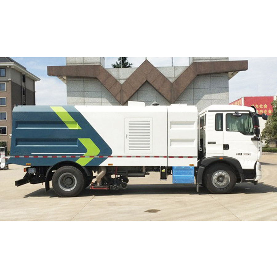 HOWO 10m3 road dust suction truck