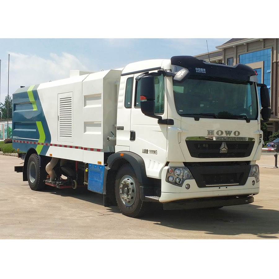 HOWO 10m3 road dust suction truck