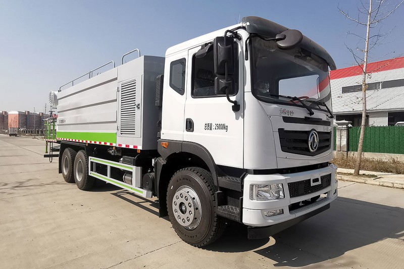 Dongfeng Huashen T5 Dust Suppression Truck - Rear Dual Axle - Square Tank 19 Square - 60 Meter Fog C