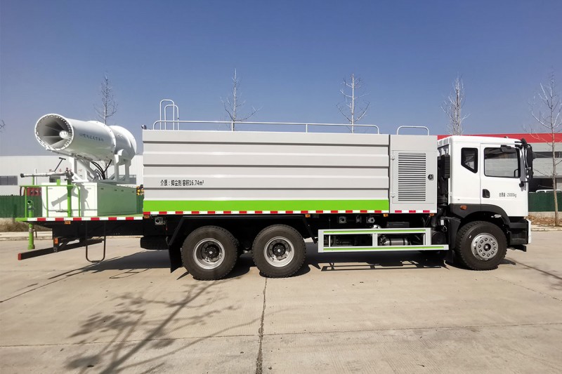 Dongfeng Huashen T5 Dust Suppression Truck - Rear Dual Axle - Square Tank 19 Square - 60 Meter Fog C