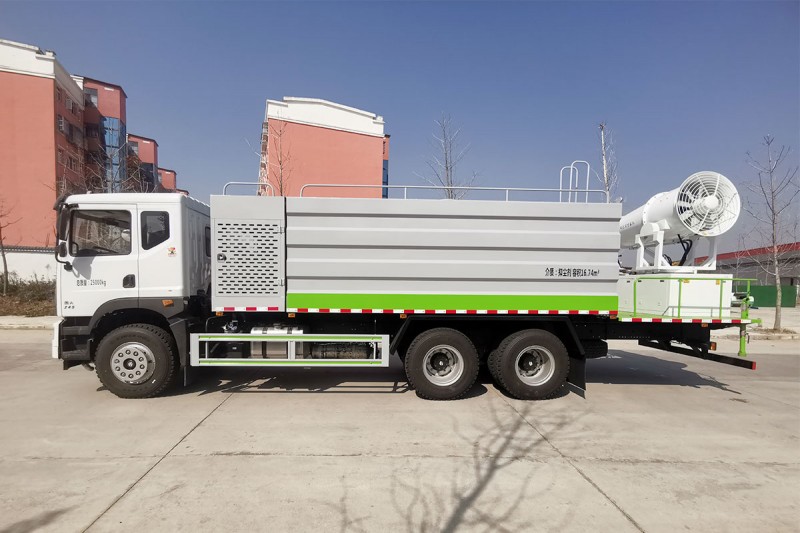 Dongfeng Huashen T5 Dust Suppression Truck - Rear Dual Axle - Square Tank 19 Square - 60 Meter Fog C