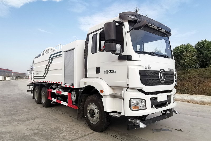 Shaanqi Delong Dust Suppression Vehicle - Rear Double Axle - Square Tank Volume 19 Square - 60m Fog 