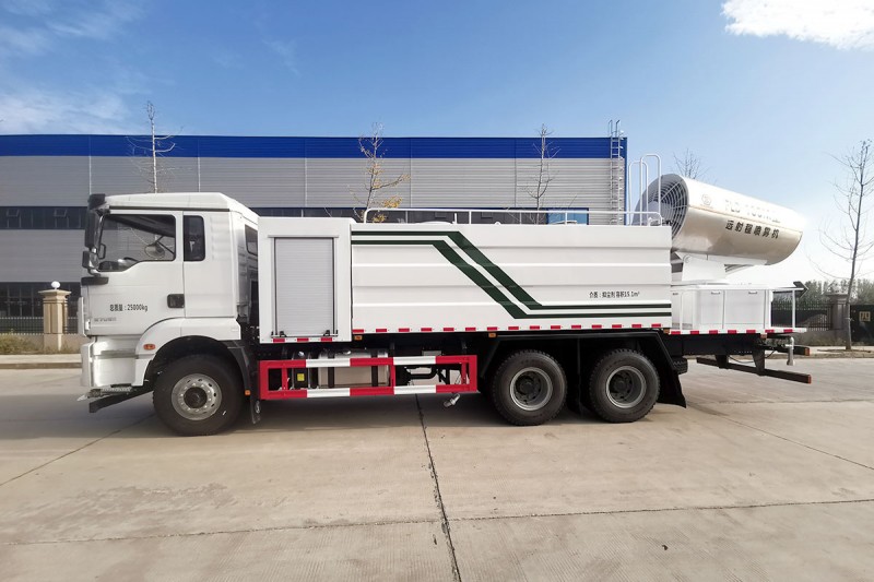 Shaanqi Delong Dust Suppression Vehicle - Rear Double Axle - Square Tank Volume 19 Square - 60m Fog 