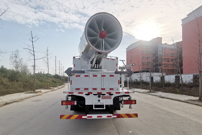 Shaanqi Delong Dust Suppression Vehicle - Rear Double Axle - Square Tank Volume 19 Square - 60m Fog 