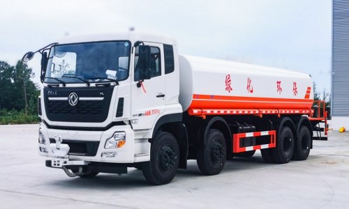 Dongfeng Tianlong sprinkler truck - front four rear eight - round tank 25 square - 30 meters