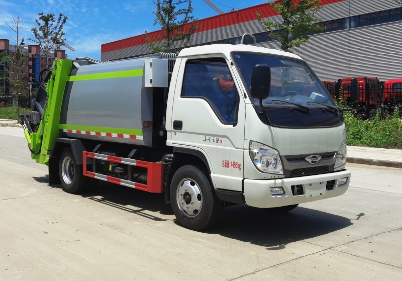 Foton Small Truck 3 Compressed Garbage Truck-Wheelbase 2850-Blue License-5Pcs