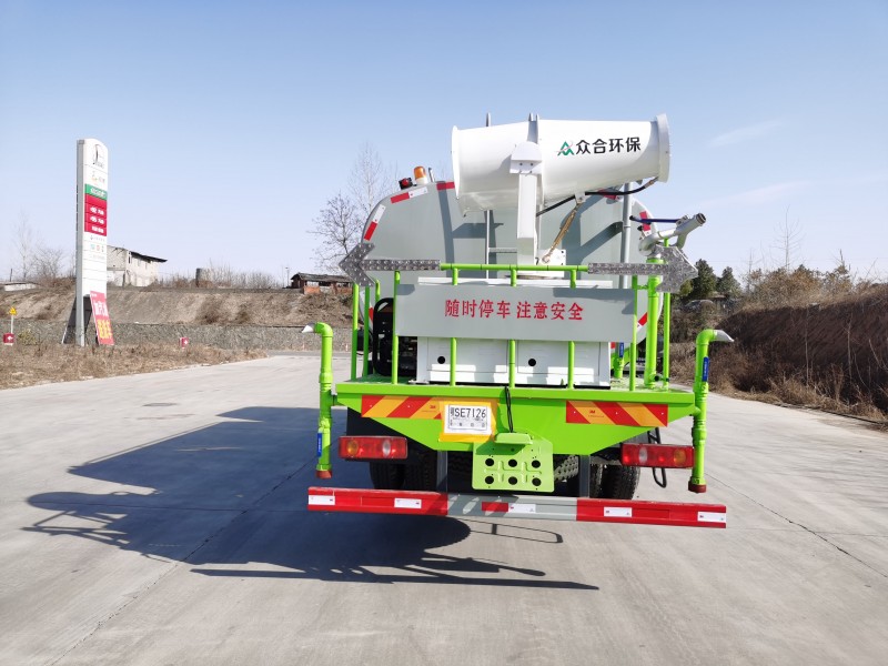 Dongfeng F5 Dust Suppression Vehicle-Wheelbase 3950-Round tank 12 square-30 meters