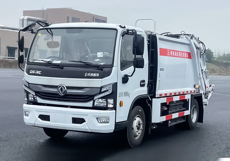 Dongfeng D6 Pure Electric Compressed Garbage Truck - Volume 7 square meters