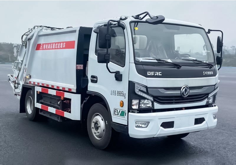 Dongfeng D6 Pure Electric Compressed Garbage Truck - Volume 7 square meters