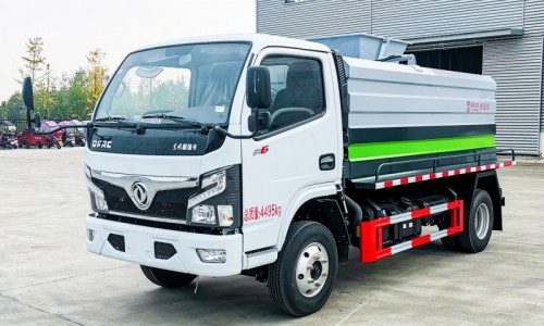 Dongfeng D6 Kitchen Waste Truck-Square Tank-Volume 5 square metres