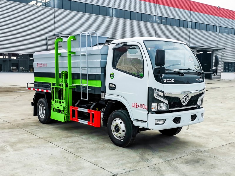 Dongfeng D6 Kitchen Waste Truck-Square Tank-Volume 5 square metres