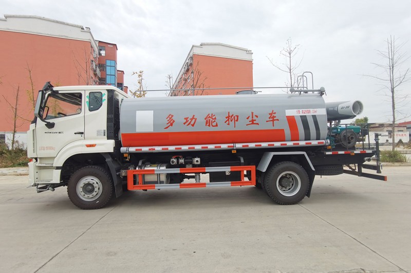 Heavy Duty Dust Suppression Truck-Wheelbase 4700-Round Tank-Volume 16 Square-30m Fog Cannon