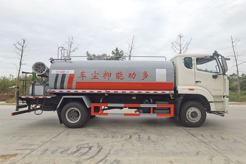 Heavy Duty Dust Suppression Truck-Wheelbase 4700-Round Tank-Volume 16 Square-30m Fog Cannon