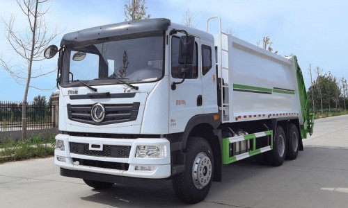 Dongfeng Huashen T5 Compressed Garbage Truck-Rear Dual Axle-Volume 20 square meters