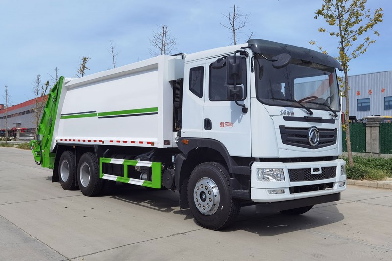 Dongfeng Huashen T5 Compressed Garbage Truck-Rear Dual Axle-Volume 20 square meters