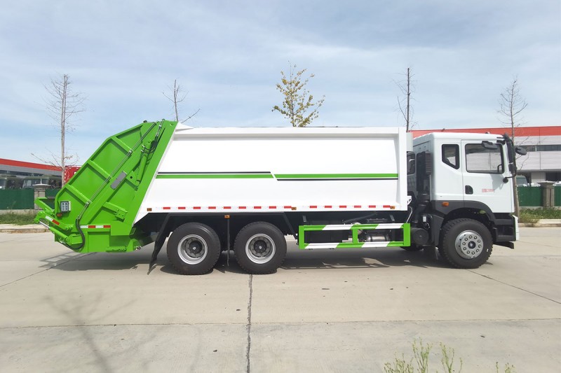 Dongfeng Huashen T5 Compressed Garbage Truck-Rear Dual Axle-Volume 20 square meters