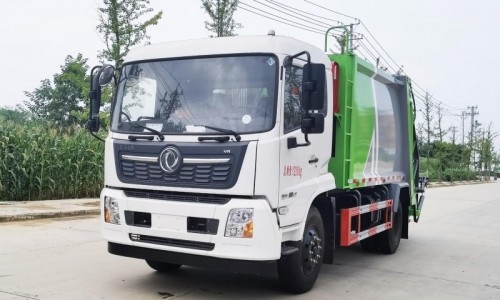 Dongfeng Tianjin Compressed Garbage Truck-Wheelbase 3950-Capacity 14 square meters