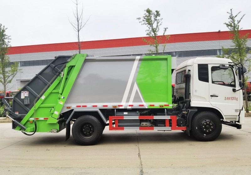 Dongfeng Tianjin Compressed Garbage Truck-Wheelbase 3950-Capacity 14 square meters