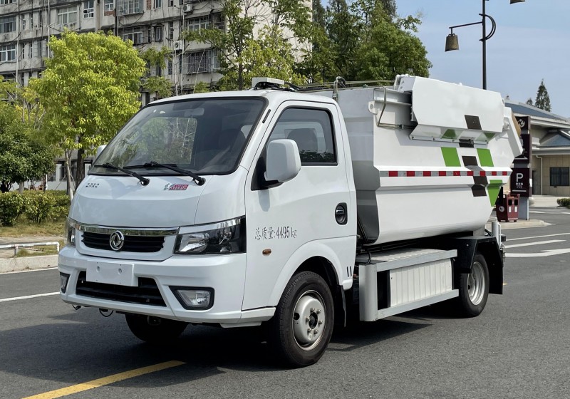 Dongfeng Touyi pure electric non-spill rubbish truck-wheelbase 2800