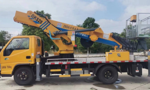 JIANGLING Shunda 25 meters straight boom telescopic aerial work truck